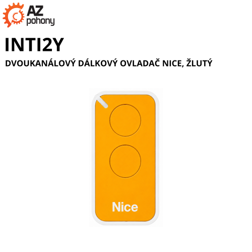 INTI2Y - dvoukanálový dálkový ovladač NICE, žlutý